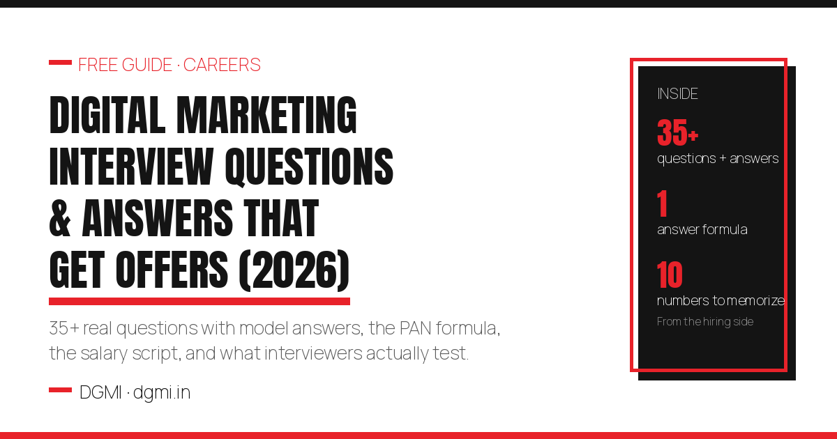 Digital Marketing Interview Questions & Answers for 2026