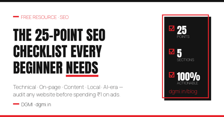 SEO Checklist Every Beginner Needs (2026)