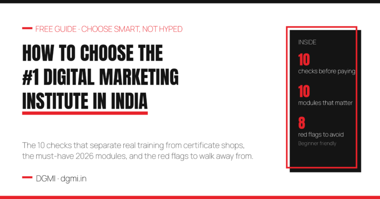 #1 Digital Marketing Institute in India: How to Choose the Best in 2026