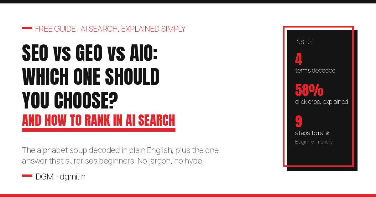 SEO vs GEO vs AIO: Which One Should You Choose in 2026?